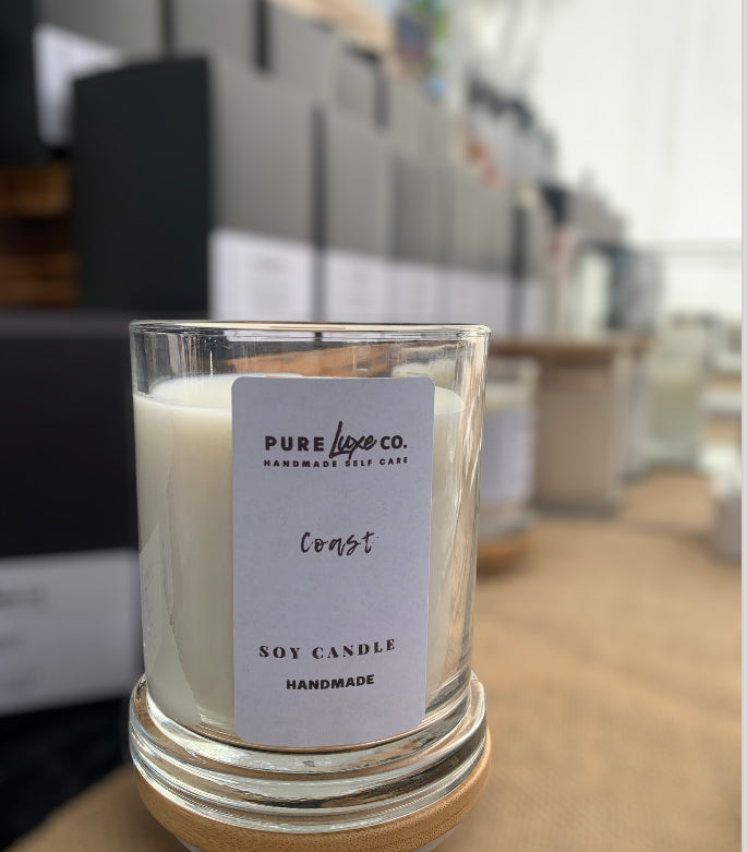 Large Soy Candle with Wooden Wick